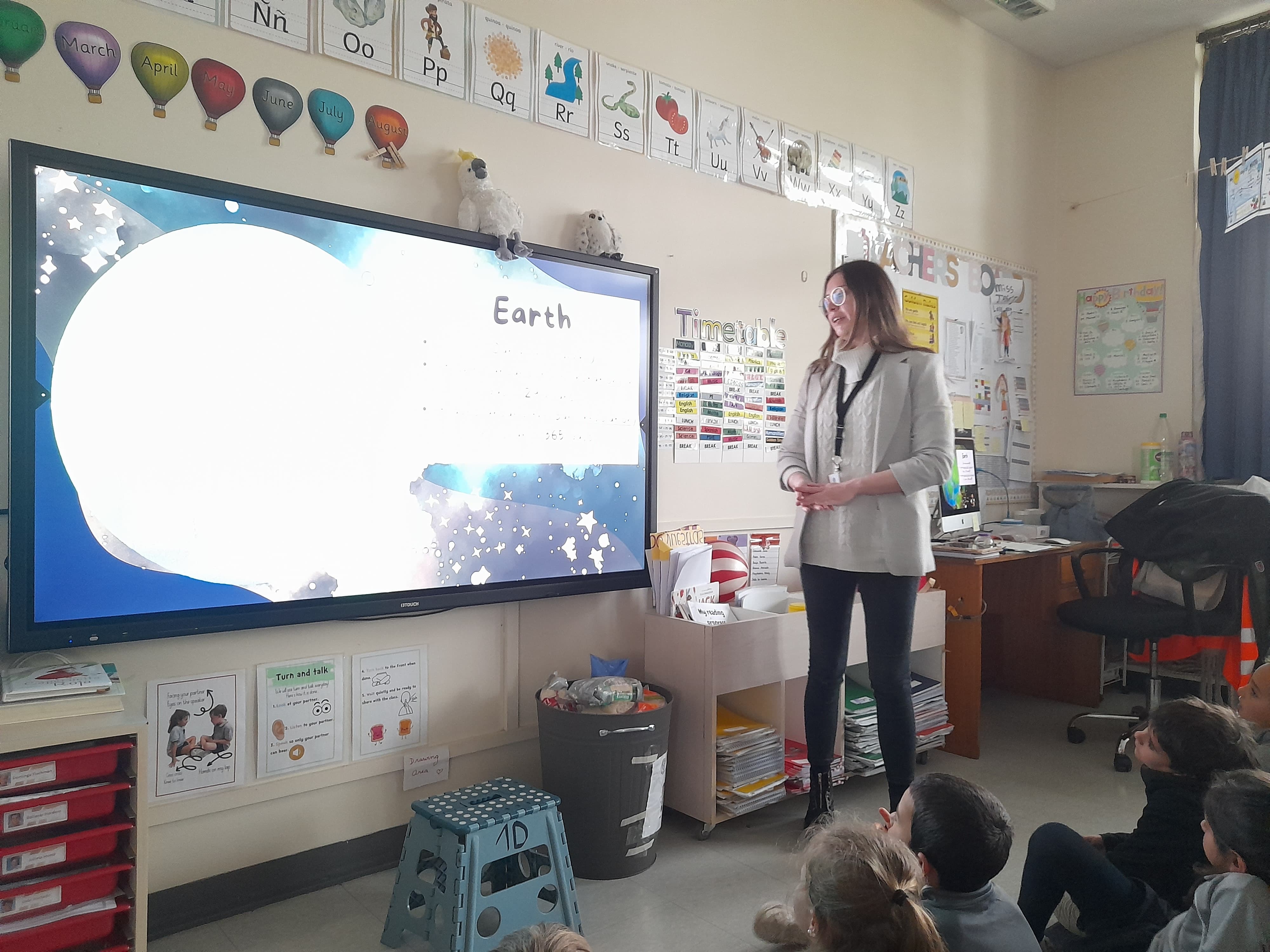 Earth Sun and Moon talk at The Grange School